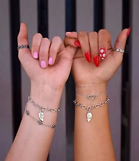 James Avery Forged Sterling Silver Link Chain Charm Bracelet