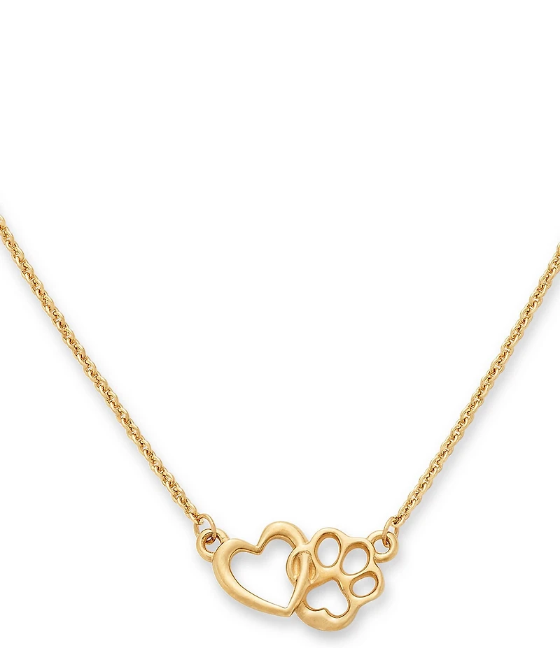James Avery Furry Friends Heart Short Pendant Necklace
