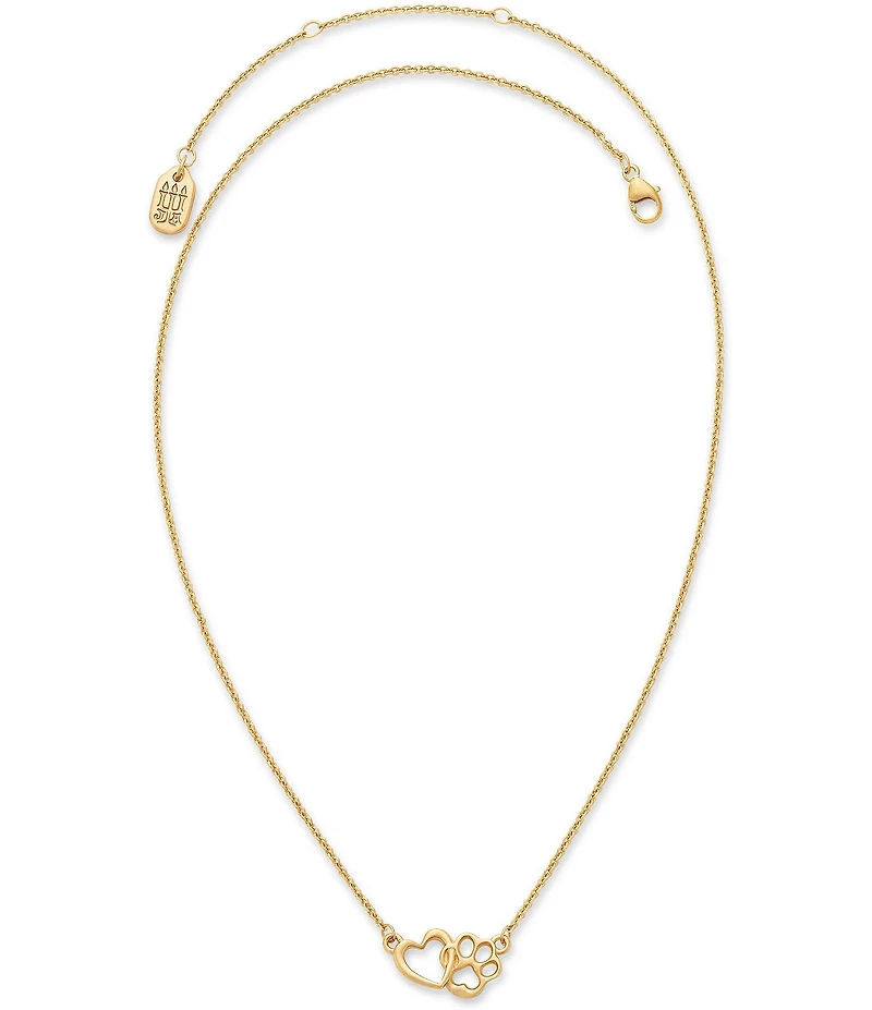 James Avery Furry Friends Heart Short Pendant Necklace
