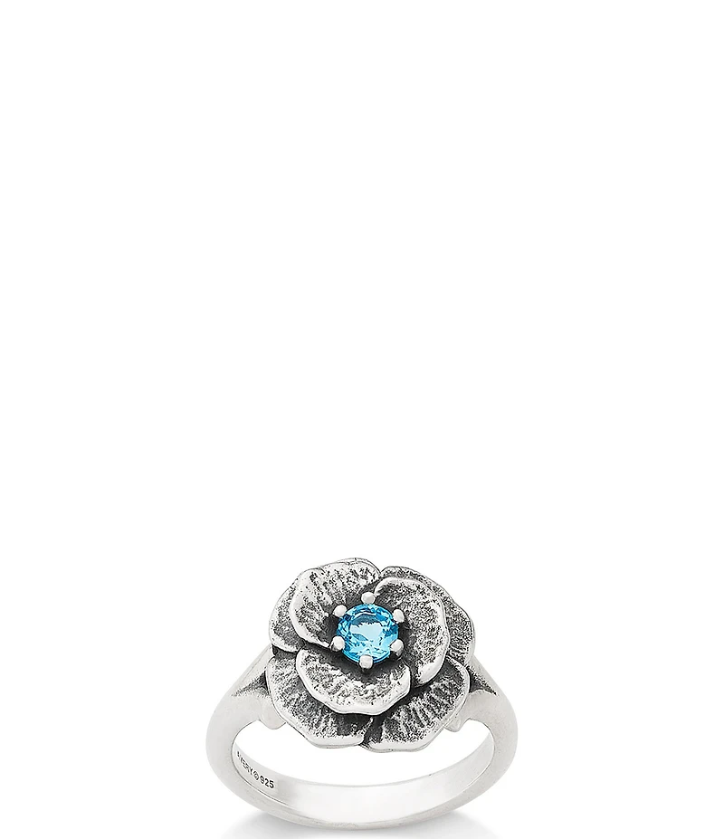 James Avery Gemstone Floral Ring
