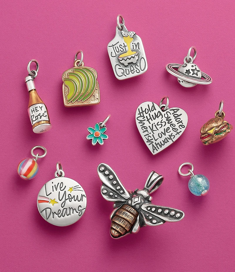 James Avery Glitter Mini Art Glass Bead Charm