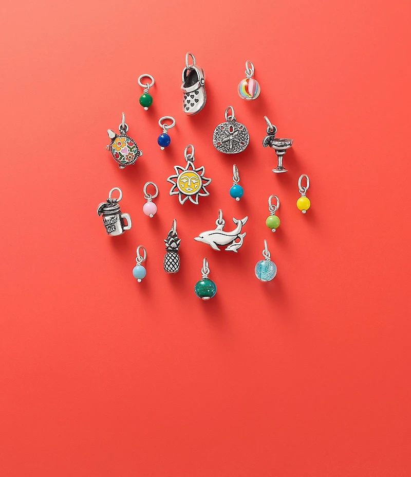 James Avery Glitter Mini Art Glass Bead Charm