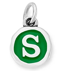 James Avery Green Enamel Initial Charm