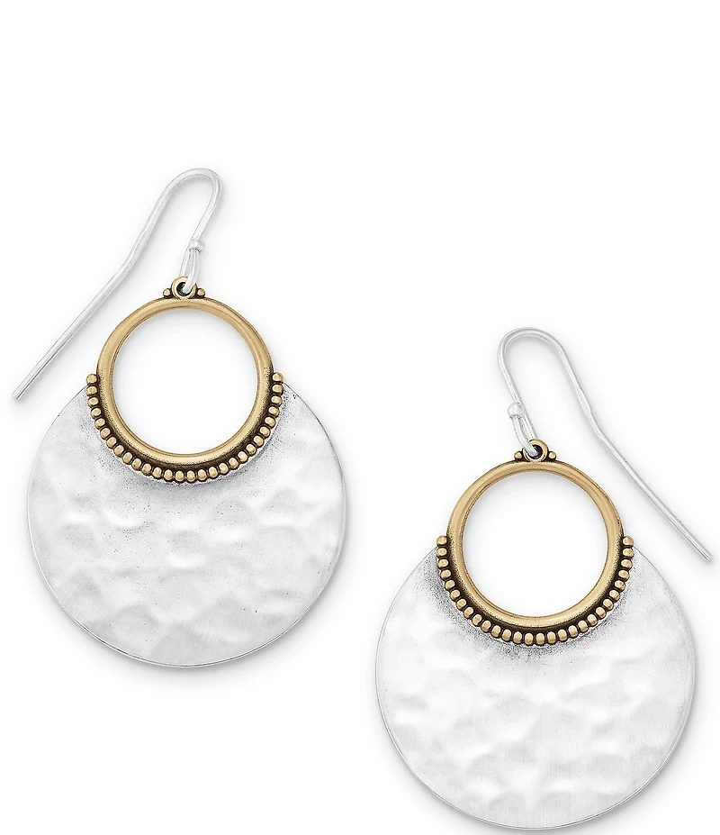 James Avery Hammered Eclipse Puffy Orbital Drop Earrings