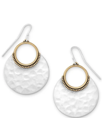 James Avery Hammered Eclipse Puffy Orbital Drop Earrings