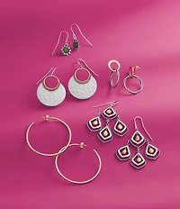 James Avery Hammered Eclipse Puffy Orbital Drop Earrings