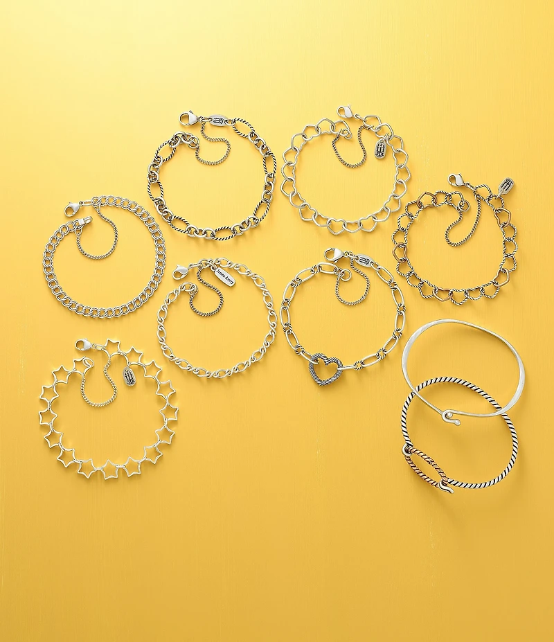 James Avery Hammered Sculptural Hook-On Bracelet