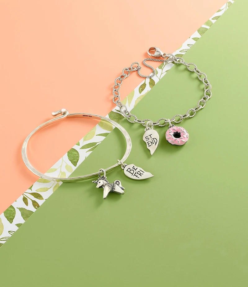 James Avery Hammered Sculptural Hook-On Bracelet