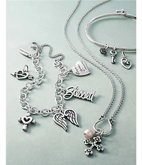 James Avery Hammered Sculptural Hook-On Bracelet