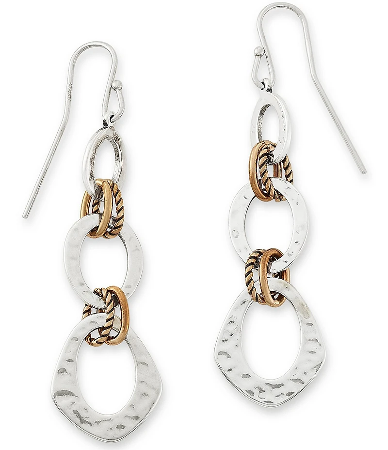 James Avery Hammered Linked Orbital Earrings