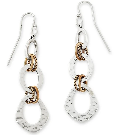 James Avery Hammered Linked Orbital Earrings