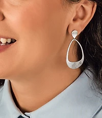 James Avery Hammered Open Orbital Drop Earrings