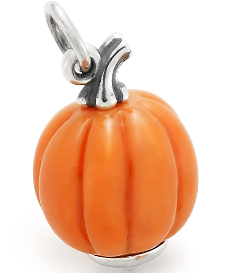 James Avery Harvest Pumpkin Art Glass Charm