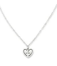James Avery Heart and Cross Short Pendant Necklace