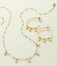 James Avery Heart Drops 14K Gold Necklace