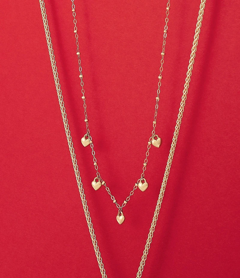 James Avery Heart Drops 14K Gold Necklace