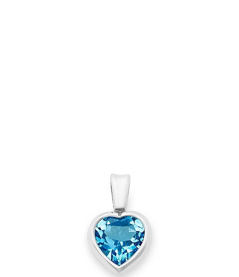 James Avery Heart Gemstone Charm