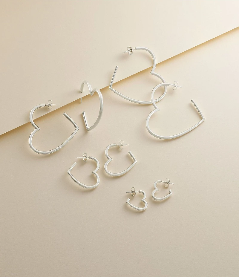 James Avery Heart Hoop Earrings