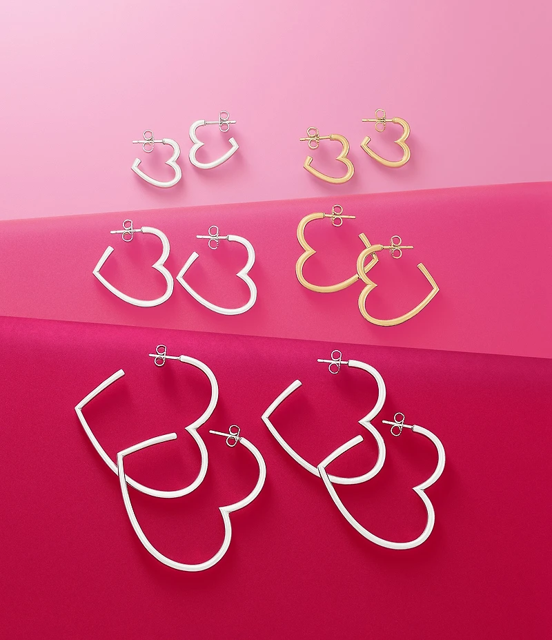 James Avery Heart Hoop Earrings