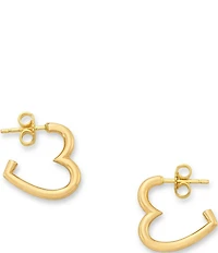 James Avery Heart 14K Gold Hoop Earrings
