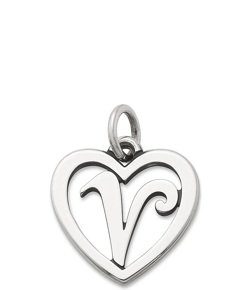 James Avery Heart Initial Charm