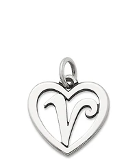 James Avery Heart Initial Charm