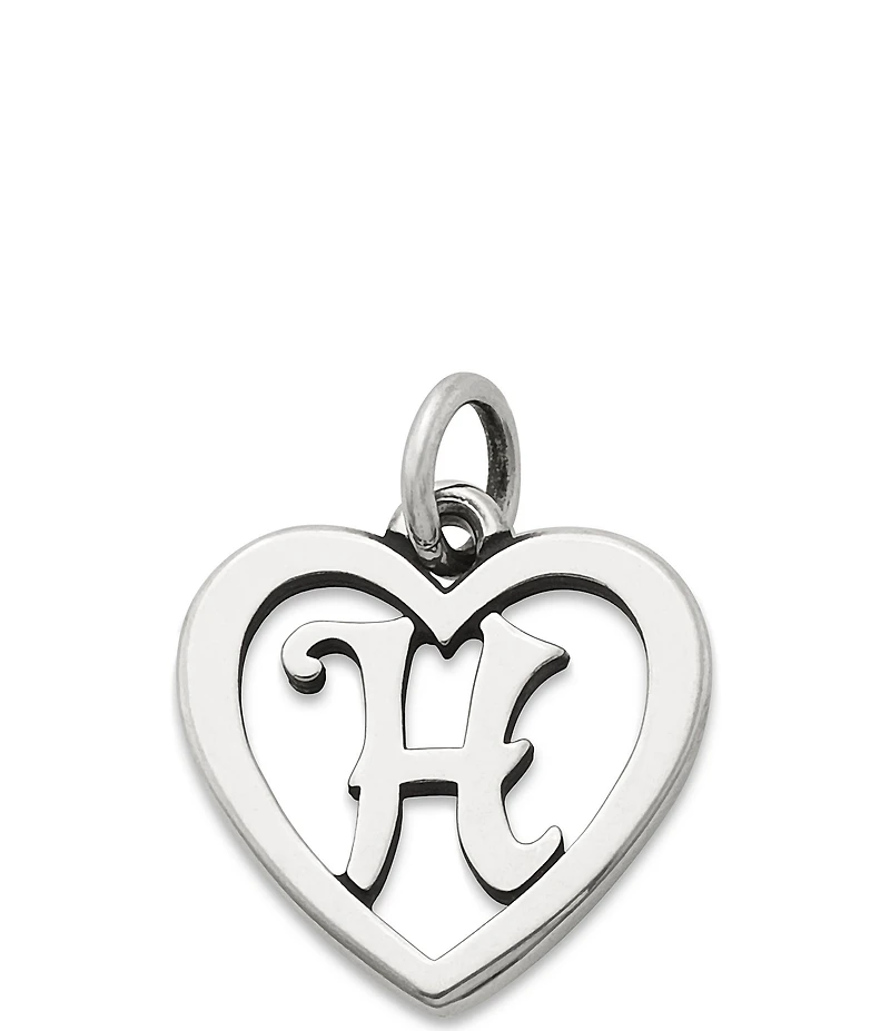 James Avery Heart Initial Charm