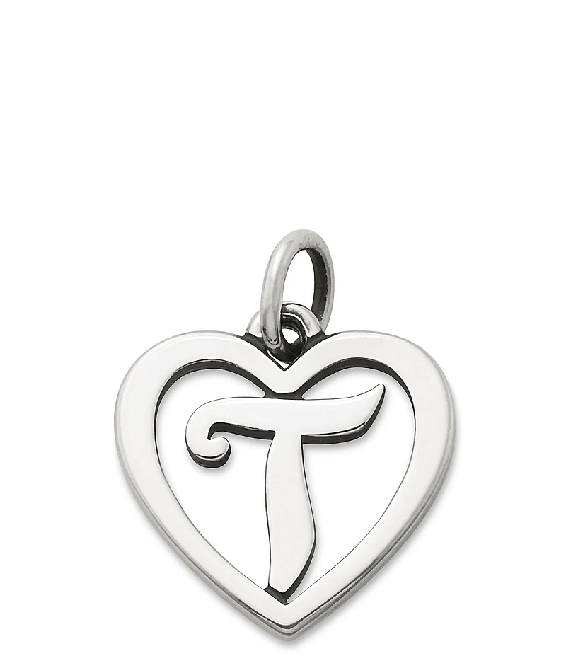 James Avery Heart Initial Charm