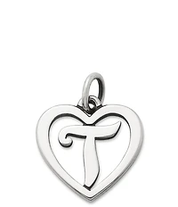 James Avery Heart Initial Charm