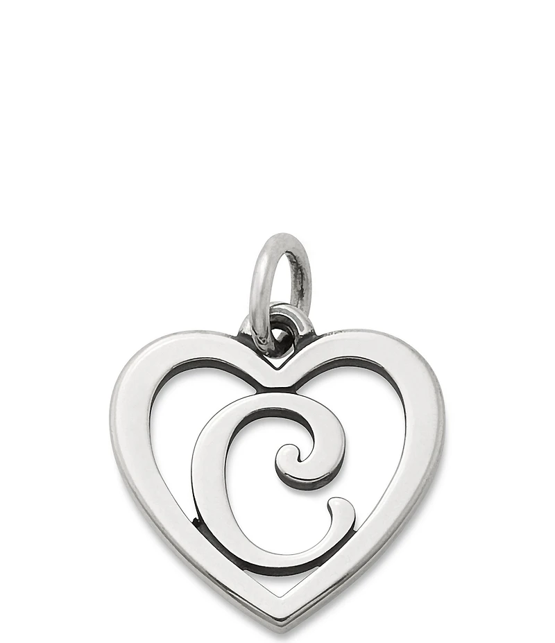 James Avery Heart Initial Charm