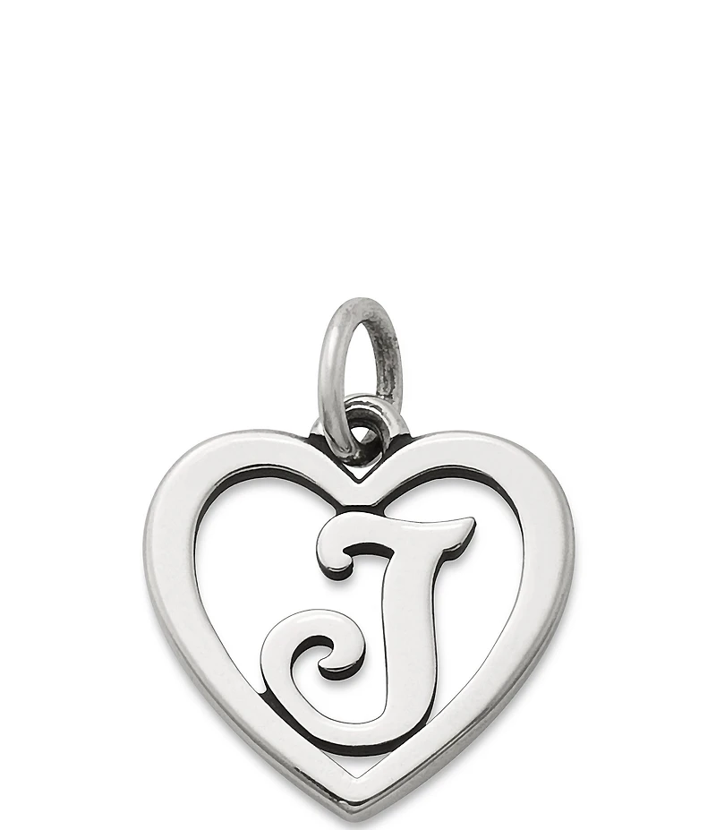 James Avery Heart Initial Charm