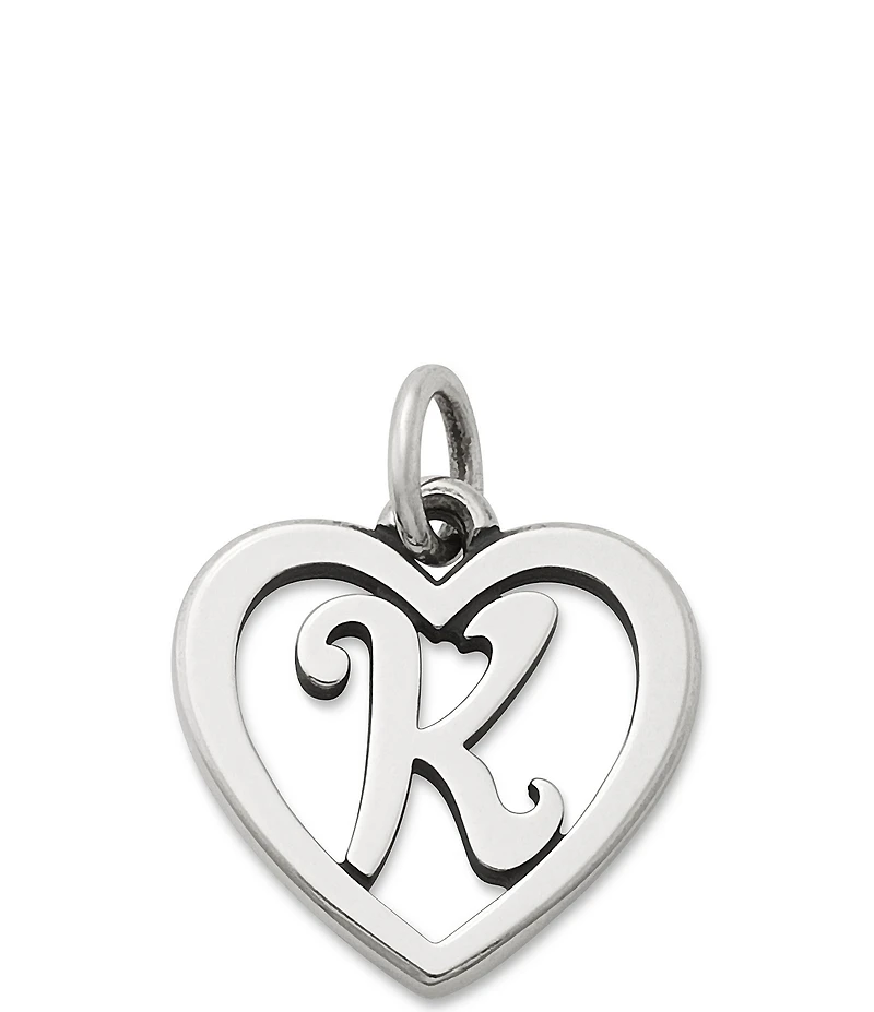 James Avery Heart Initial Charm