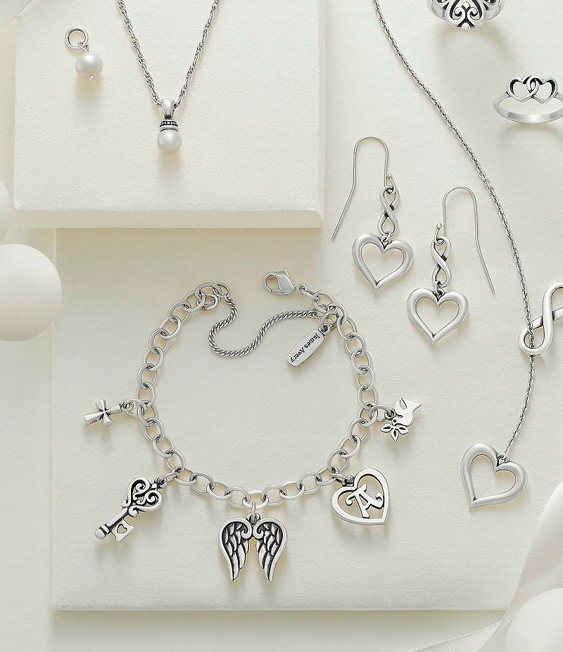 James Avery Heart Initial Charm