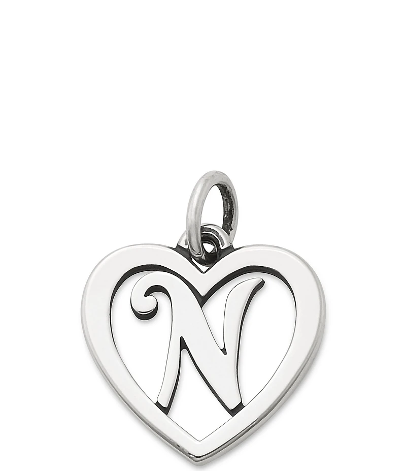 James Avery Heart Initial Charm
