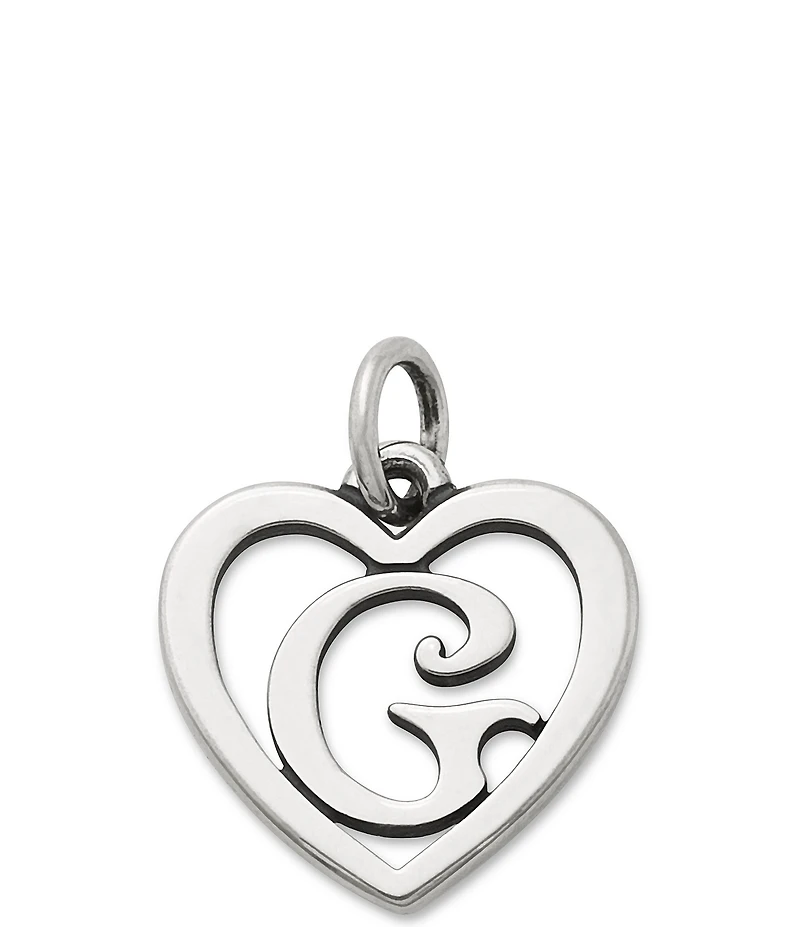 James Avery Heart Initial Charm