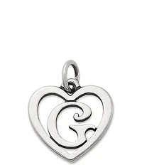 James Avery Heart Initial Charm
