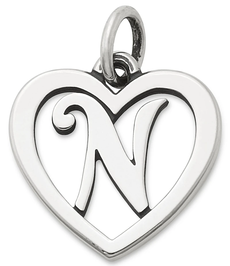 James Avery Heart Initial Charm