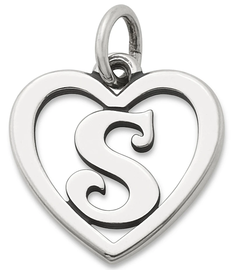 James Avery Heart Initial Charm