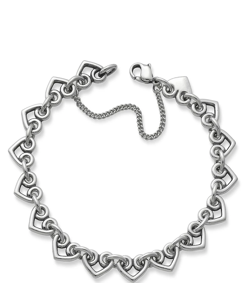 James Avery Heart Link Charm Bracelet