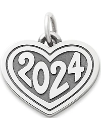 James Avery Heart with 2024 Charm