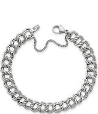 James Avery Heavy Double Curb Chain Charm Bracelet