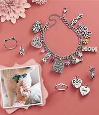 James Avery Heavy Double Curb Chain Charm Bracelet