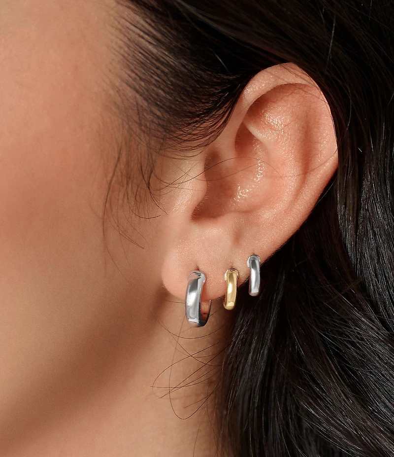 James Avery Sterling Silver Hinged Huggie Earrings