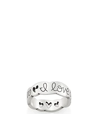 James Avery I Love You Mom Heart Band Ring