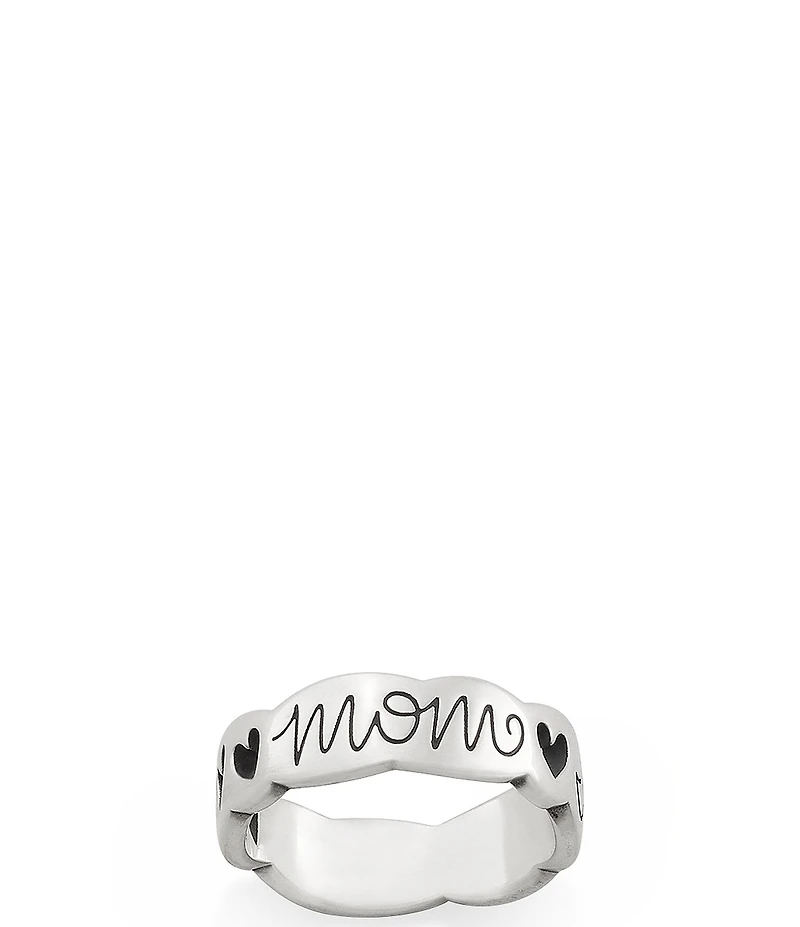 James Avery I Love You Mom Heart Band Ring