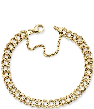 James Avery Double Curb Charm Chain Bracelet