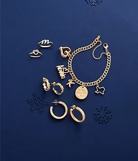 James Avery Double Curb Charm Chain Bracelet