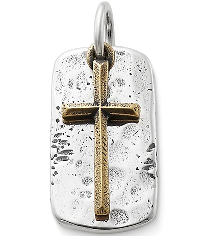 James Avery Jewelry Engravable Tag & Cross Pendant