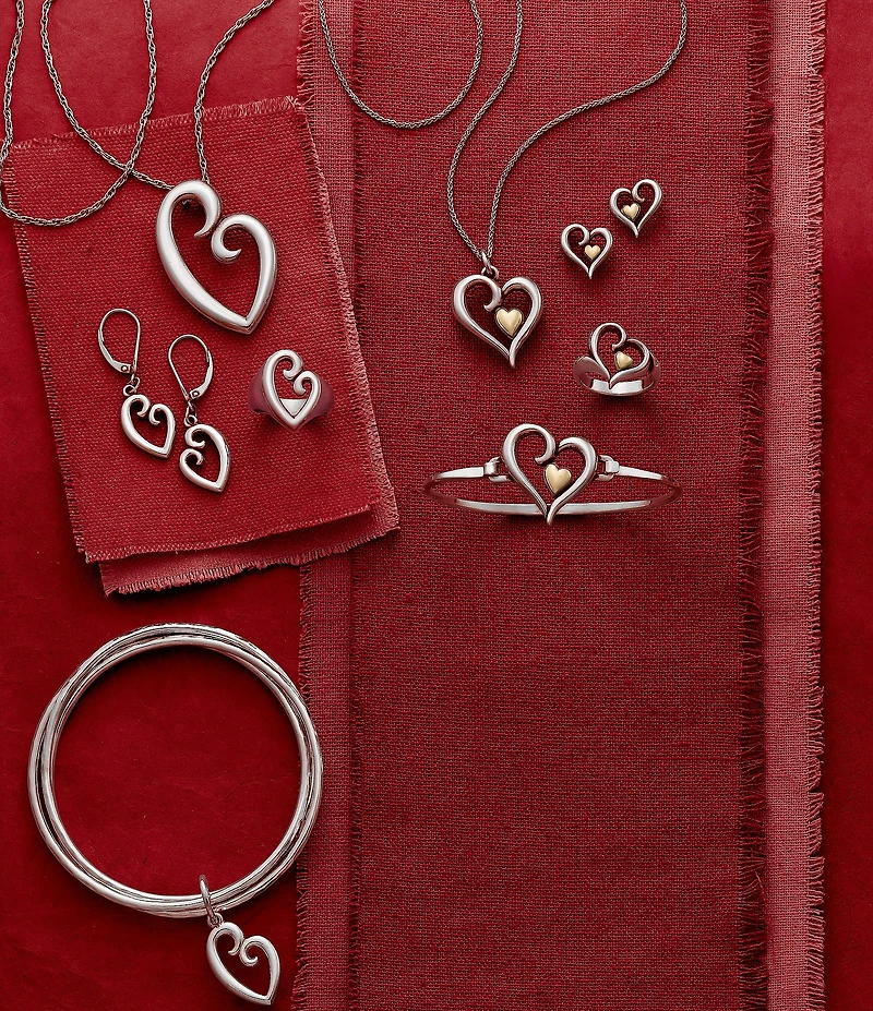 James Avery Joy of My Heart Sterling Silver and 14K Gold Ring