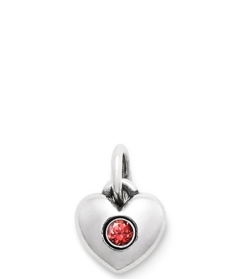 James Avery Keepsake Heart Birthstone with Gem Charm